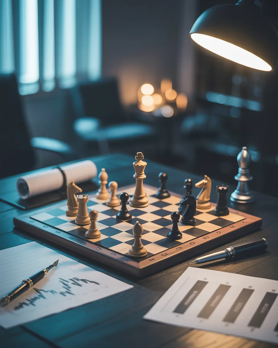 Шахматный эндшпиль на тёмном столе: метафора стратегического решения — MedDigital
